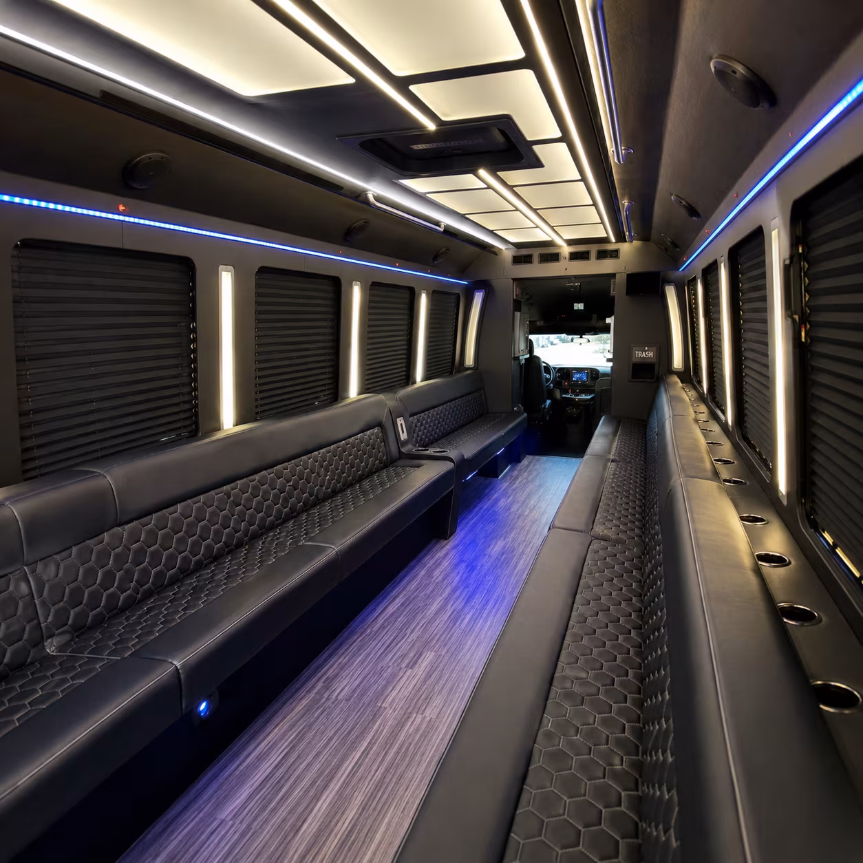 Concord Prom & Homecoming Transportation party bus interior