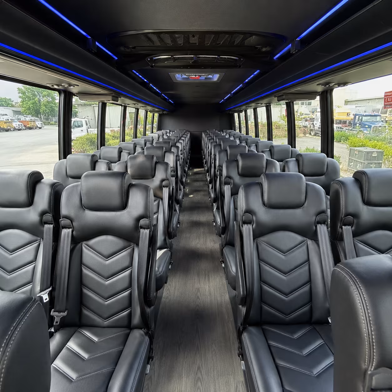 Concord School Event Transportation party bus interior