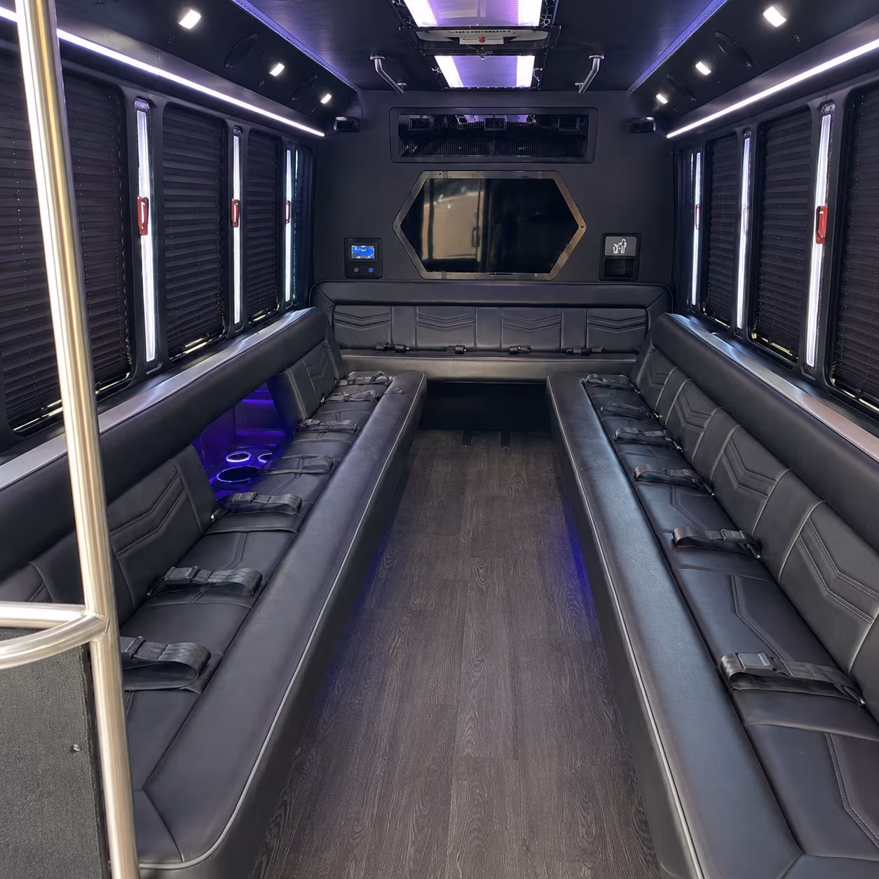 Concord Wedding Transportation party bus interior
