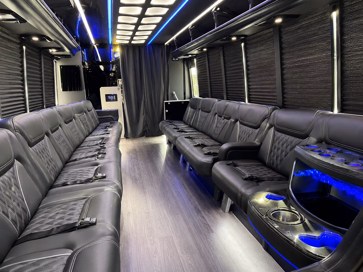 Concord Winery Tour & Pub Crawl Transportation party bus interior