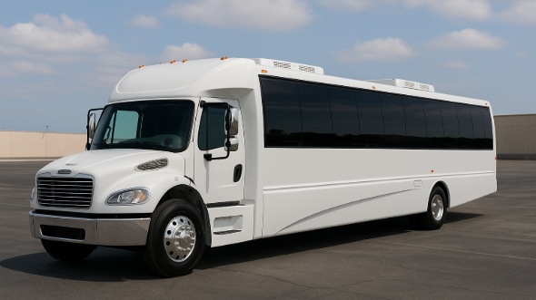 Exterior of Charter Bus Company Brentwood's 25 Passenger Party Bus in Brentwood