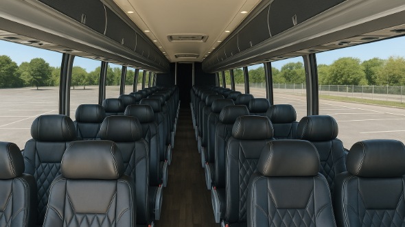 Interior of Charter Bus Company Concord's 45 Passenger Charter Bus in Concord