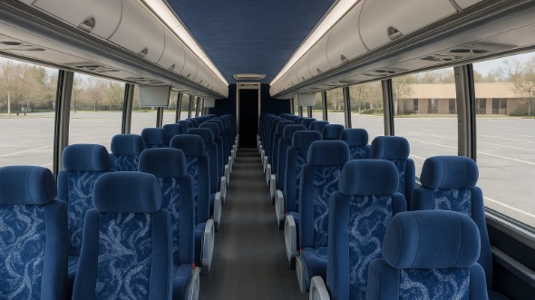 Interior of Charter Bus Company Concord's 46 Passenger Charter Bus in Concord