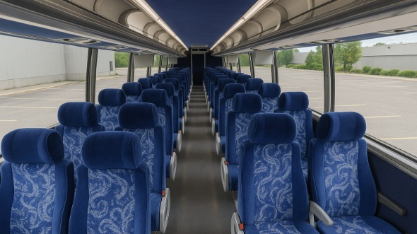 Interior of Charter Bus Company Concord's 47 Passenger Charter Bus in Concord
