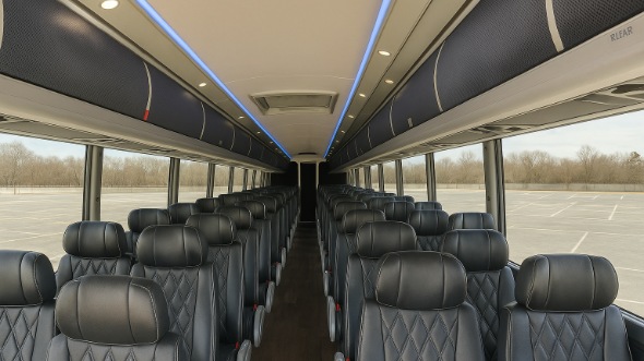 Interior of Charter Bus Company Concord's 48 Passenger Charter Bus in Concord