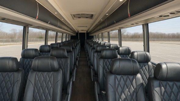 Interior of Charter Bus Company Concord's ADA Charter Bus in Concord