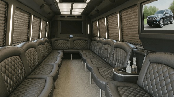 concord 28 passenger party bus inside