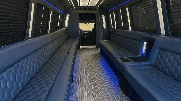 concord 40 passenger party bus inside